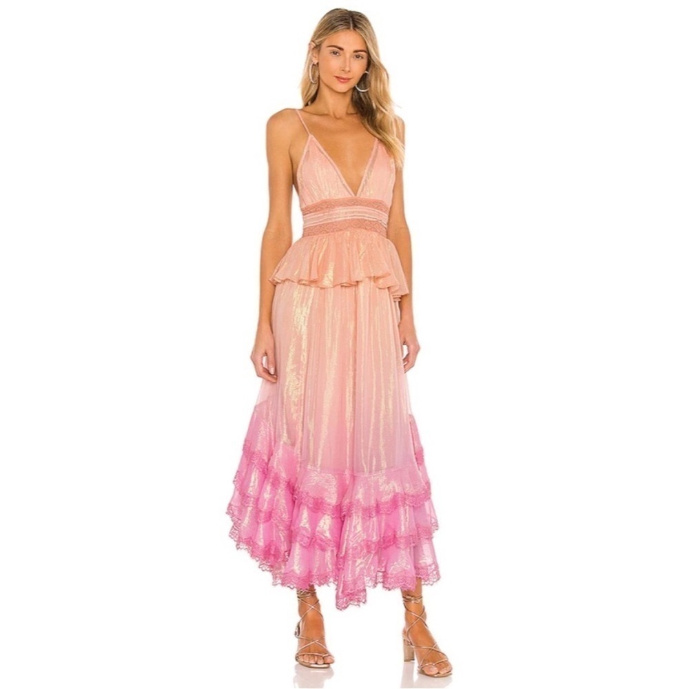 NWT ROCOCO SAND Emi Dress Pink Ombre L - Picture 2 of 9